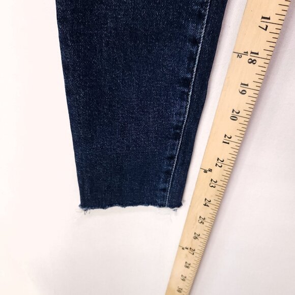 Agolde Mid Rise Skinny Leg Jeans Size 23 Dark Wash Blue Denim Stretch - Picture 6 of 13